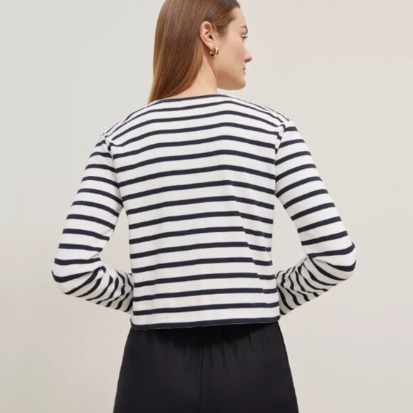 NWT Ann Taylor Striped Knit Jacket - Picture 2 of 9